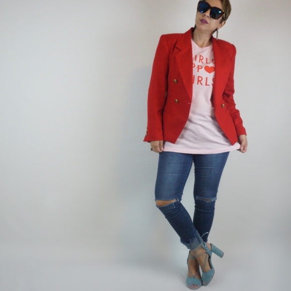 Kasper Jackets & Blazers - KASPER FOR ASL | Vintage Red Blazer Womens Size 4